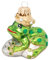 Krebs Glas Lauscha - Christbaumschmuck/Weihnachtsbaumanhänger aus Glas - Motiv: Verzauberter Frosch - Größe: 6 cm