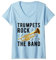Damen Reinigungsset für Trompeten, Rock The Band T-Shirt mit V-Ausschnitt