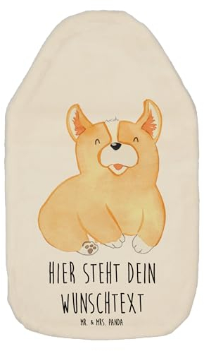 Mr. & Mrs. Panda Personalisierte Wärmflasche Corgie - Personalisierte Geschenke, Hundemama, Hunderasse, britisch, Hundebesitzer, Hund, Spruch,