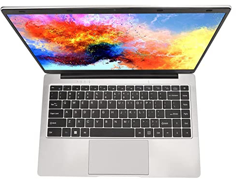 AMONIDA Computer Portatili, Leggero 14 Pollici 2K IPS Display HD Notebook Doppio Altoparlante Stereo per Lo Studio (6+1 TB Spina UE)