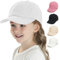 YANWANG Baby Kinder Solide Farbe Baseballkappen Einstellbare Baumwolle Sonnenhut für Kleinkind Jungen Mädchen(White,2-5Jahre)
