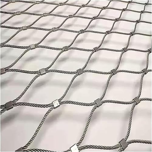 POCHY 304 Edelstahl-Seilnetz, Katzennetz Drahtverstärkt, Robustes Balkonnetz Schlagfestigkeit Geflügel Schutznetz Für Terrassen Und Fenstern (Size : 0.8x2m/2.6x6.6ft)