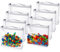 BOXOB 8St Aufbewahrungstasche für Spielzeug mit Reißverschluss, 32x31x8cm Transparente Aufbewahrungstasche PVC Spielzeug Organisationstaschen Spielzeug Taschen für Bausteine Puzzles Spielzeug