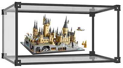 VaVaVia Acryl Vitrine Schaukasten, Transparent Stapelbar Vitrine, Sammlervitrine Box Staubdicht Selbstaufbau mit Tür Für Spielzeug Figuren Modellautos Sammelfiguren Sammlung (40x30x25cm), 012