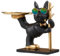 BLOOOK Statue Skulptur,Bär Figur Dekorative Tablett,Bären Skulpturen mit Dekotablett,Teddy Bär Deko Figuren Schlüsselschale,Dekoschale für Dessert Kosmetik Schmuck Kerzen (Schwarz (Hund))