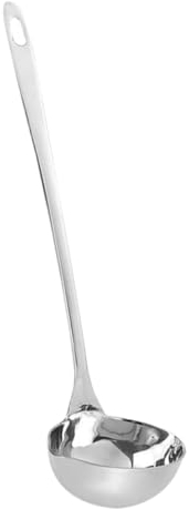 MOLUCKFU Stainless Steel Soup Ladle with Pouring Lip Double Spout Spoon for Serving Soup