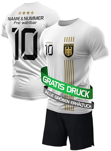 IIIII20Fo7IIIII Fussball Deutschland Trikot Em 2024 Kinder mit eigenem Namen personalisiert - Jungen National Fußball Kind Trikots - Jungs Fanartikel deutsche Nationalmannschaft TH5G