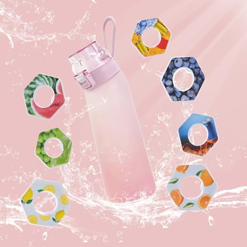 2024 Neu Trinkflasche mit 7 Geschmackskapseln Set - Wasserflasche mit Geschmack Original Starter - 700ml Trinkflasche für ein erfrischendes Trinkerlebnis Flasche Original (A03,700ML)