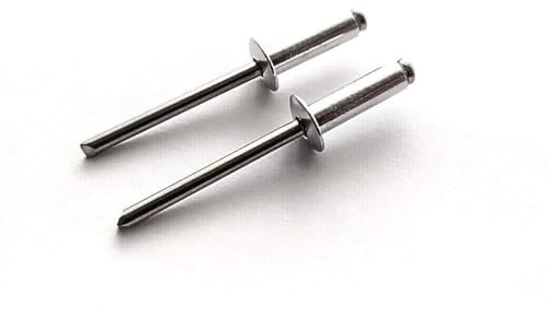 Blindnieten Alu/Edelstahl A2 Flachkopf - 50 STÜCK - von 3,2 bis 5,0 Nieten Popnieten Niete (5,0x12mm)