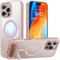 TORRAS für iPhone 16 Pro Hülle für MagSafe mit Titan Flügelständer Zertifizierte Magnetkraft Militärschutz Handyhülle iPhone 16 Pro Case Stoßfest Kratzfest Hardcase Handy Hülle Matt Gold