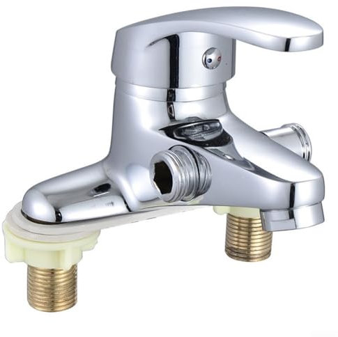 Rubinetto miscelatore a parete in lega di zinco a 2 vie, adattatore per rubinetto miscelatore acqua calda e fredda per lavandini, per miscelare acqua calda e fredda in cucina e bagno