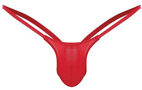 Mens Briefs Red 1pc Sexy Mens G-Strings Men's Thong Underwear Plain Bulge Pouch Low Rise Bikini Thongs Underpants Knickers Men Sissy Lingerie Joke Secret Gift