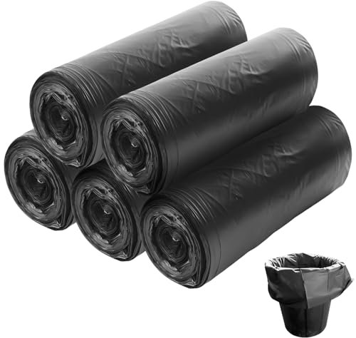 GBKDQQ 100 Stück Toilettenbeutel Schwarz Set, Toilettenbeutel Biologisch Abbaubare 15L, Campingtoilette Beutel, Müllbeutel Extra Dick wasserdichte, Campingtoilette Zubehör