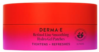 Retinol Line Smoothing Hydro Gel Patches, For All Skin Types, 60 Gel Patches, DERMA E