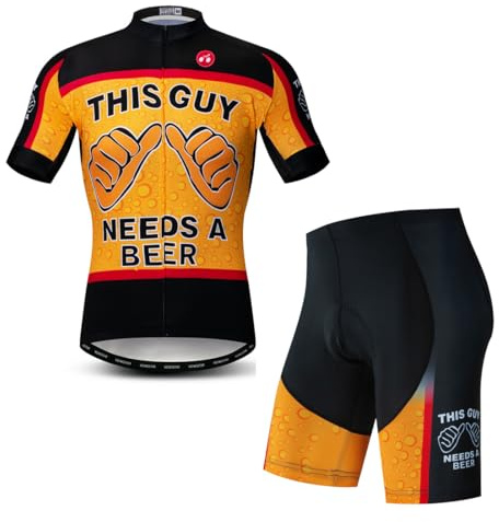 PSPORT Rennrad Trikot Set Herren Sommer Radtrikot Anzug Radbekleidung für Männer 4D Gel Fahrradbekleidung Fahrrad Bekleidung CF00