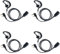 Sarcia Walkie Talkie Earpiece Headset with MIC PTT for Baofeng UV-5R UV-82 BF-888S NX-1200 NX1300 RT15 RT21 RT22 RT68 H-777S Two Way Radio G Shape,4 Pack