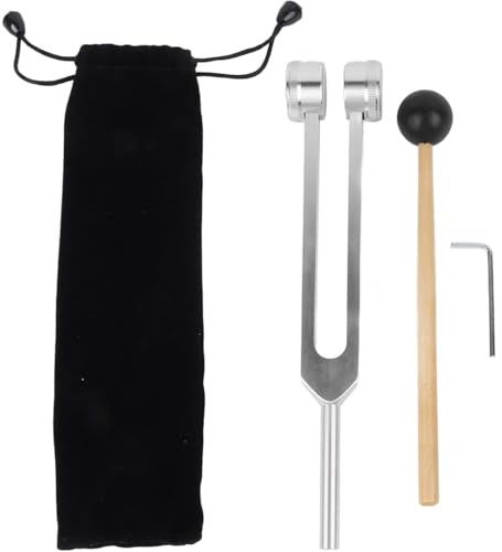 Tuning Fork, 128Hz Healing Instrument, Tuning Forks For Healing, For Pain Relief, Sound Healings, Meditation And Therapy, for Voice Healer (Silver)