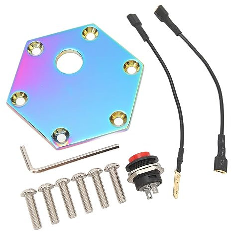 CFTGIW 70mm Steering Wheel Horn Cover Hexagonal Plate for 6 Hole Racing Wheel Buttons Steering Horn CoverSteering Cover PlateSteering Hexagonal PlateSteering