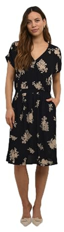 KAFFE Kleid KAjenn 44, Green Blurry Leafs