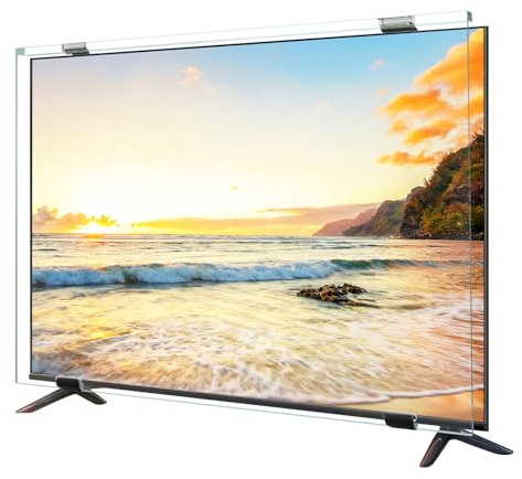 Qoosea 43 Inch TV Screen Protector, HD Clear Anti-Scratch Monitor Screen Protector, Acrylic Panel Protective TV Display Protectors for Single/Dual-point Support TV Wall-mounted Computer Monitor