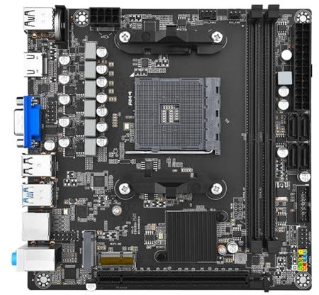 Uxsjakjsd Mini-ATX A320M-I Motherboard AM4 CPU 2x DDR4 64G Memory PCI-E3.0x16 M. 2 Interface