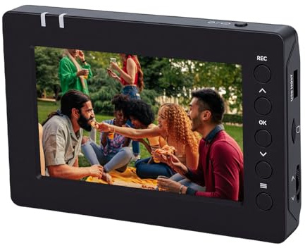 Jectse Enregistreur de Jeu de Carte de Vidéo 4K, écran HD de 5 Pouces avec Haut-Parleur intégré et Enregistrement à Une Touche, Prend en Charge L'entrée et la clé USB de Carte