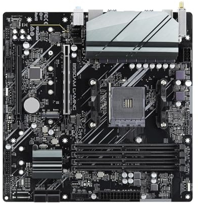 For B550AM GAMING Motherboard Set Kit With Ryzen 5 5500 CPU 4xDDR4 M.2 NVME HDMI B550 Support 5700x3D MATX AM4 Board For ASRock, Parts