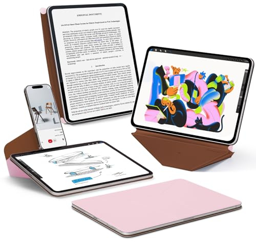 MOFT Dynamic Folio Case for iPad mini 7th A17 Pro 2024 & iPad mini 6th A15 2021, 8.3 Inch Slim Magnetic Stand Case with 20+ Viewing Angles, Auto Wake/Sleep, Ultra Thin, Light Pink