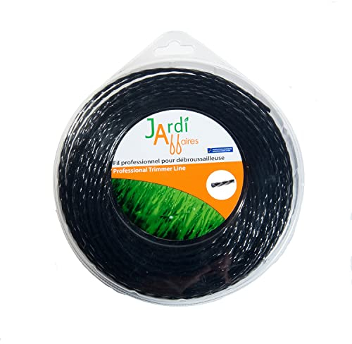 Jardiaffaires Fil pour débroussailleuse Torsade qualité Pro 4mm x 42 mètres