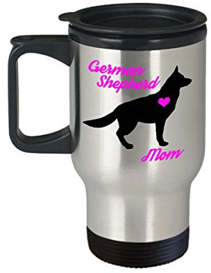 German Shepherd Mom Travel Mug - Novelty Coffee Cup