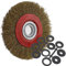 ENET 200mm 8 Roue de Polissage Brosse Acier Inoxydable Broyeur Remplacement pour Polonais et Anneaux Réducteurs