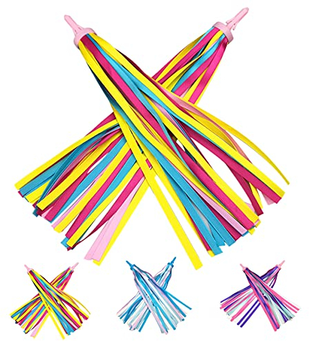 PLATT Lenkerfransen Streamer Bändchen für Kinderfahrrad,Kinder Roller Lenker Streamer Fahrrad Griffe Ribbon,1 Paar