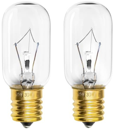 Belleone Light Bulb Fits for LG Microwave Oven - Compatible with LG Frigidaire Ken-More Whirlpool GE Over the Range Microwave, Dimmable 125V 30W E17 Base, Kitchen Night Light, Replaces 6912W1Z004B
