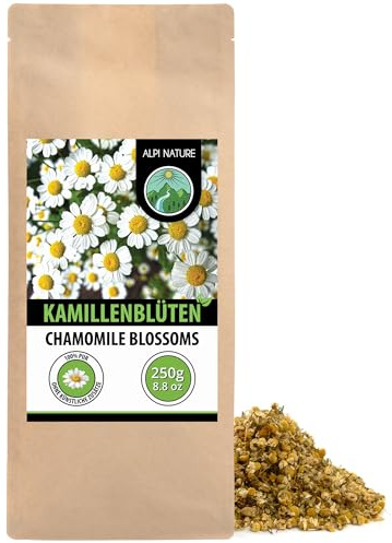 Alpi Nature Kamillentee 250g, Kamillenblüten getrocknet, Kamillen Tee lose | Kräutertee, Chamomile Tea, loser Tee zur Teezubereitung