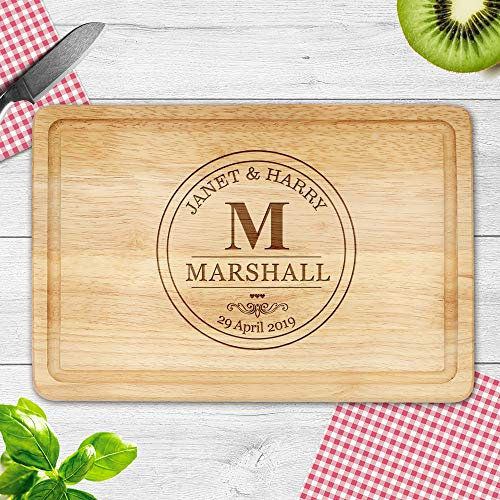 Personalised Chopping Board Cheese Board Oak Wooden Cutting Board Custom Gift for Christmas Birthday Anniversary Housewarming Present for Mum Grandma Wife Design 05