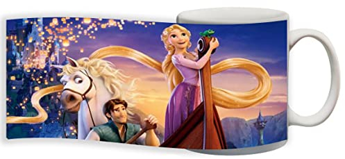 My Cust Tazza il tuo nome con la principessa per Rapunzel principesse dei cartoni personalizzata con nome ecc