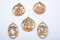 Handgefertigte Christbaumschmuck aus Olivenholz von Bethlehem (Typ C) 10,2 cm Set mit 5 Stück), Holz-Weihnachtsbaumschmuck zum Aufhängen