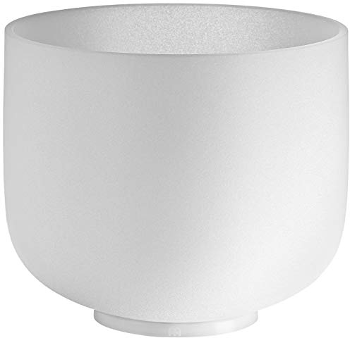 Sonic Energy Crystal Singing Bowl – 8“ Heart Chakra – 432 Hz Tuning, Note F4 – For Meditation, Yoga, Sound Healing – Silicone Ring included (CSB8F)