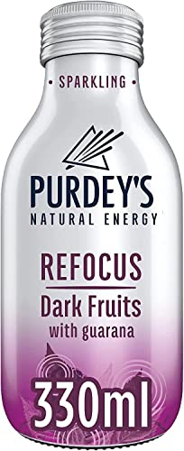 Purdey's Refocus Multivitamin Energy Drink - Dark Fruits with Guarana - 12 x 330ml Bottles