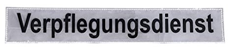 Rückenschild Verpflegungsdienst - 30 x 5cm - weiß