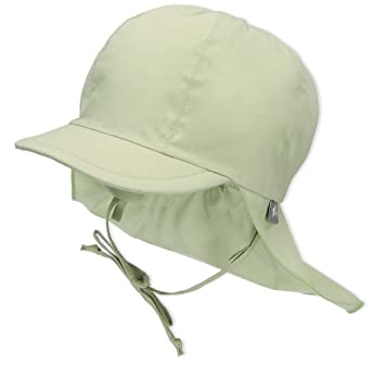 Sterntaler Jungen Schirmmütze zum Binden mit Nackenschutz Touch Sonnenhut, grün, 43