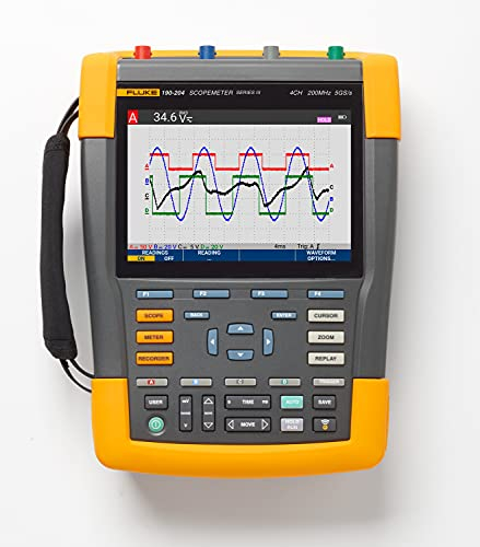 Fluke 190-204-III-S Hand-Oszilloskop 200MHz 4-Kanal 2.5 GSa/s 30 kpts 8 Bit 1 Set