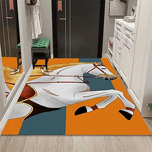 Teppich Orientalisch Webteppich Eingang Teppichboden Pad Junma Design Haushalts-Teppich-Wohnzimmer Kinderzimmerzubehör kann von Entran gewaschen Werden 160X230CM Zimmer Teppich