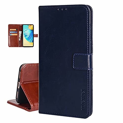 COQUE Étui pour téléphone Portable Oppo A16S,étui à Rabat en TPU + Cuir,avec Support,Portefeuille avec Fente pour Carte,Protection Antichoc pour Oppo A16S-Bleu