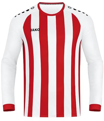 JAKO Kinder Trikot Inter (Langarm), Weiß/Sportrot, 116