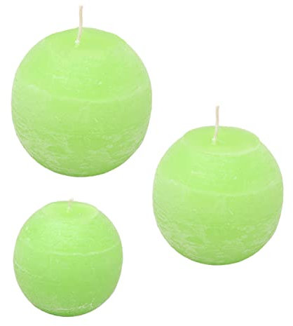 G Decor Georgia 100240, 1, 2 Kerzen, elfenbeinfarben, Ombré-Kugel, Grün