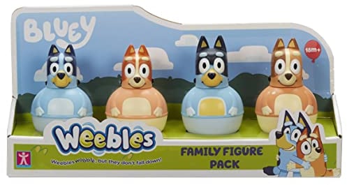 Character Options 07717 Four Pack, Weebles Wobble, Preschool Figures, Bluey Toys for 18mth+