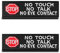 2 Stück STOP Service Hund Keine Berührung Keine Diskussion No Touch No Talk Warning Westen/Geschirre Bestickter Aufnäher Patch für Diensthunde, Blindenhunde Geschirrweste