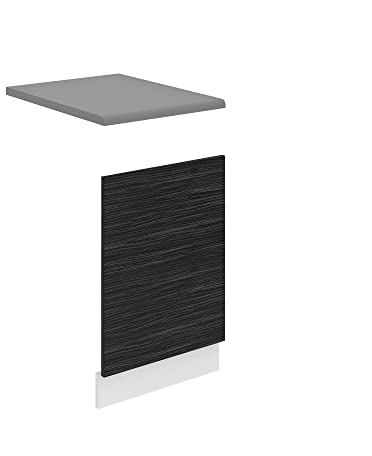 Belini Frontblende für Geschirrspüler PO. Frontblende Geschirrspüler 45 cm Breite. Frontplatte für Spülmaschine ohne Griff, Königliches Ebenholz