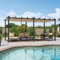 PURPLE LEAF Pergola Aluminium 5,5 x 3 m Tissu Teint en Fil, Pergolas pour Terrasse Extérieur, Pergola Jardin Extérieur Toit Coulissante, Pavillon de Jardin, Kaki